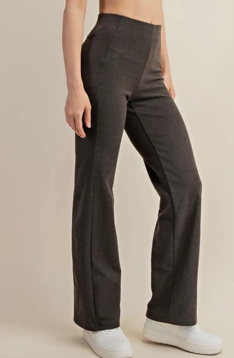 Rib Brushed Flare Pants (4 colors)