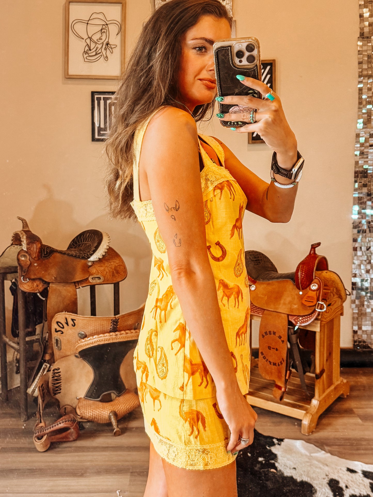 Honey Butter Horse Print Dress