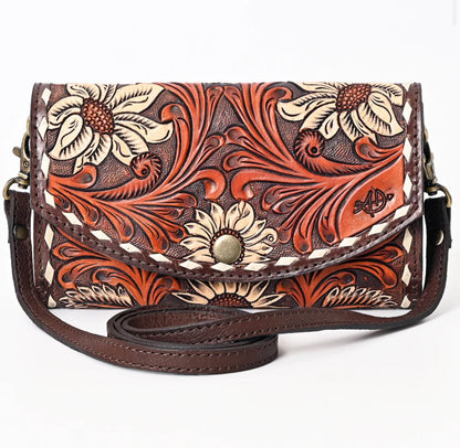 Daisy Tooled Leather Wallet