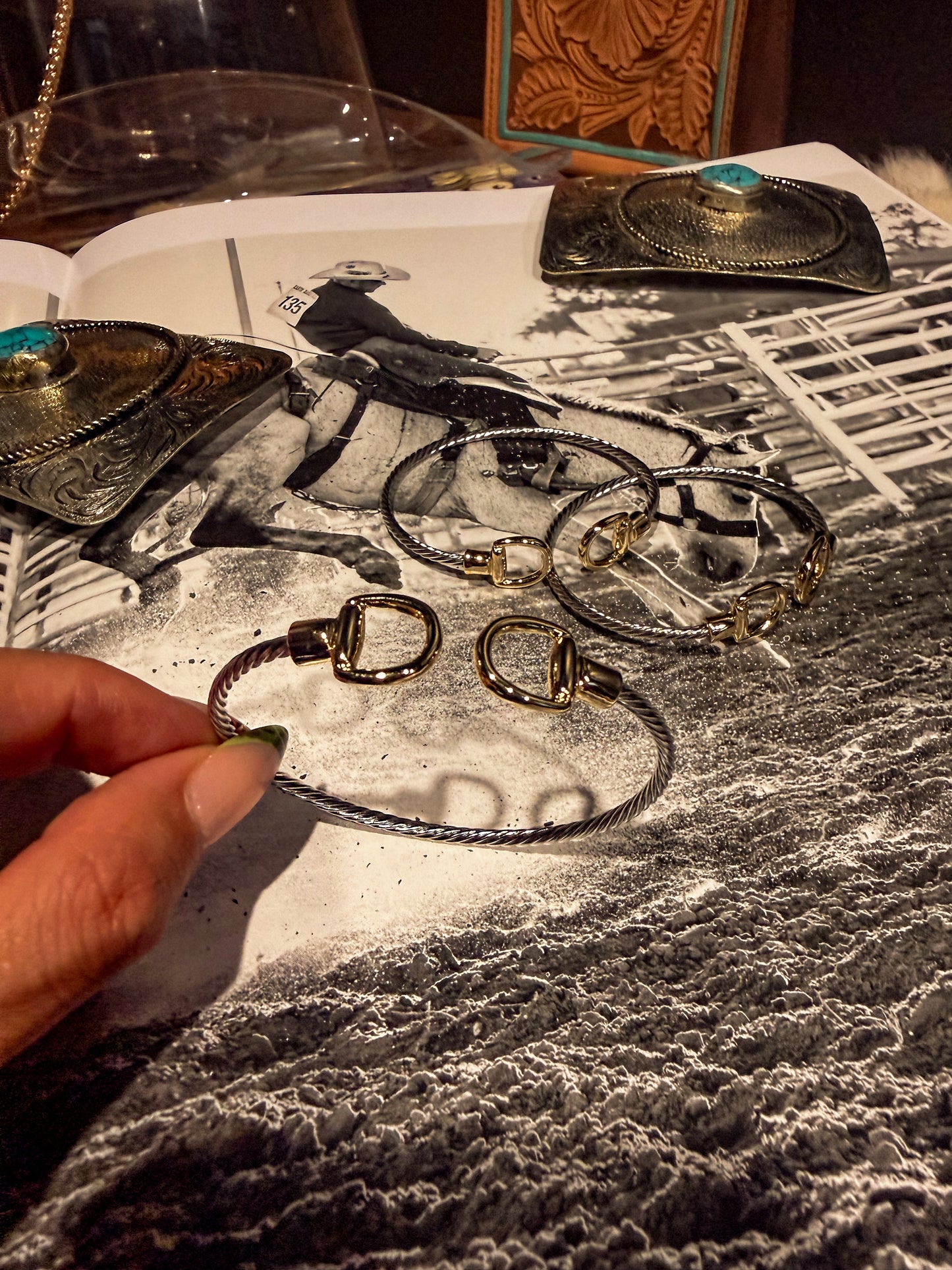 Two-Tone Horse Bit Bracelet