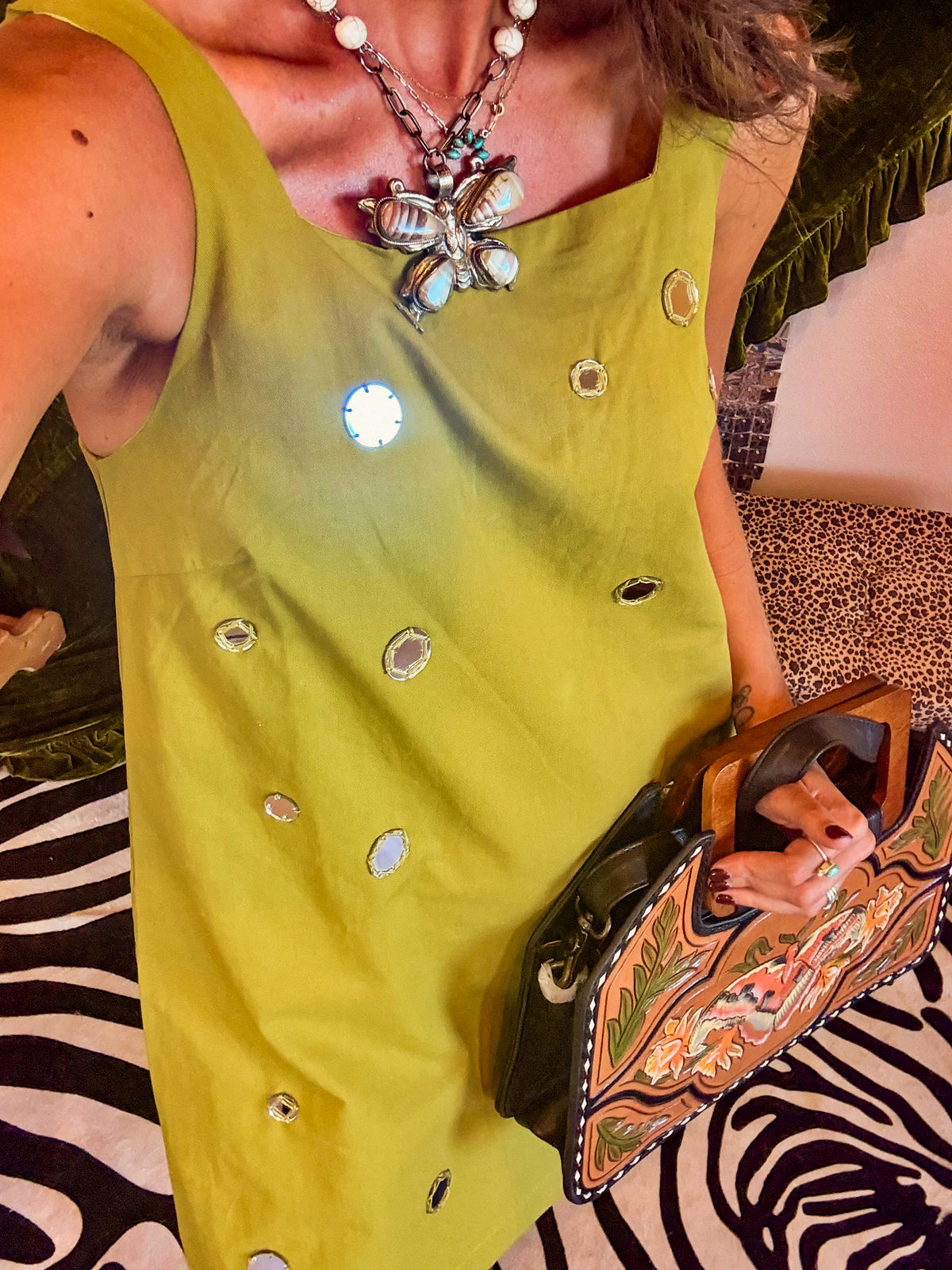 Lucky Charm Mirror Mini Dress