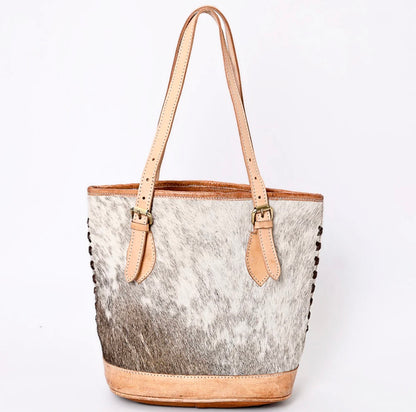 Salt & Peper Cowhide Bucket Tote