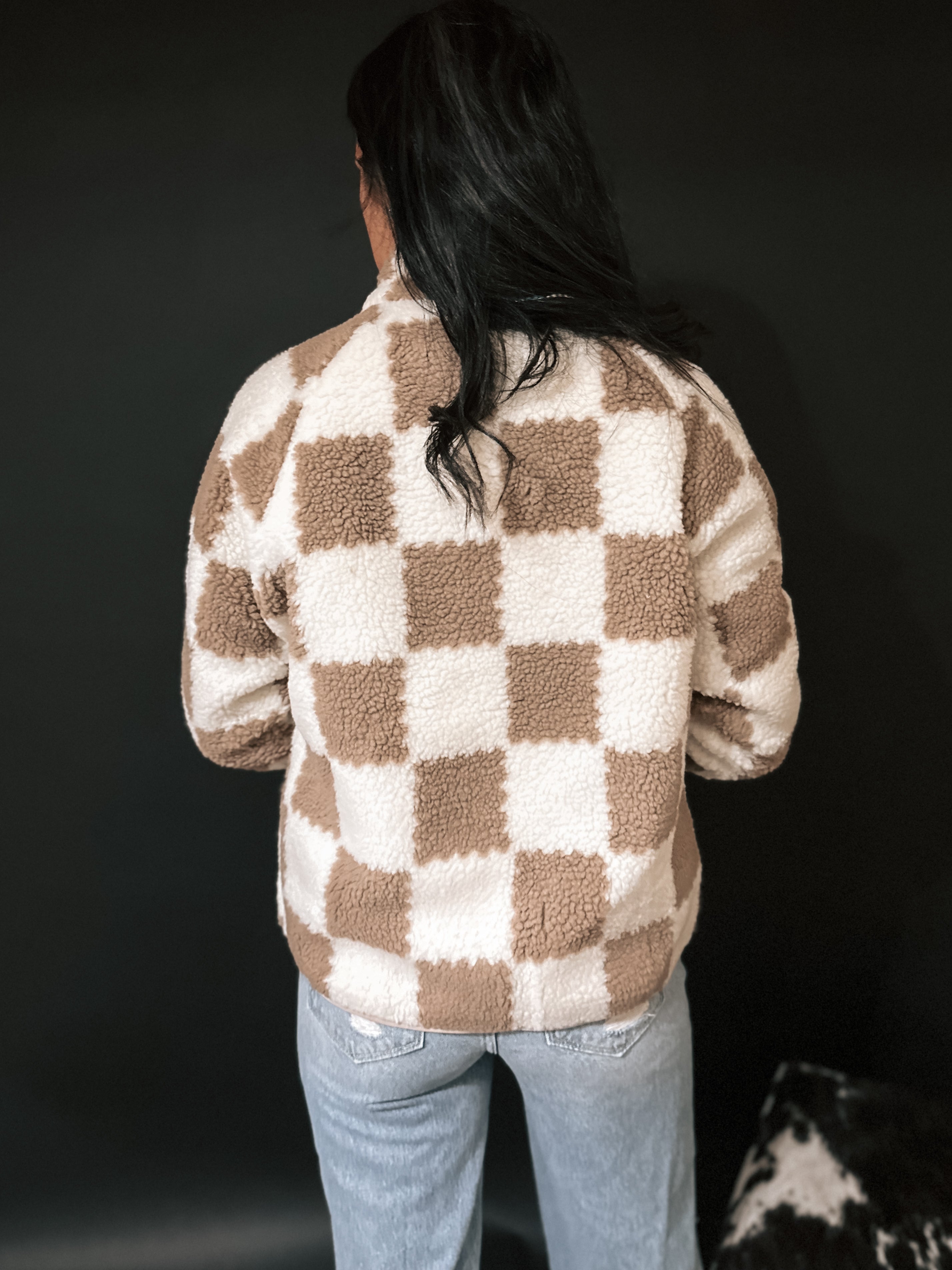 Checkered Sherpa Jacket