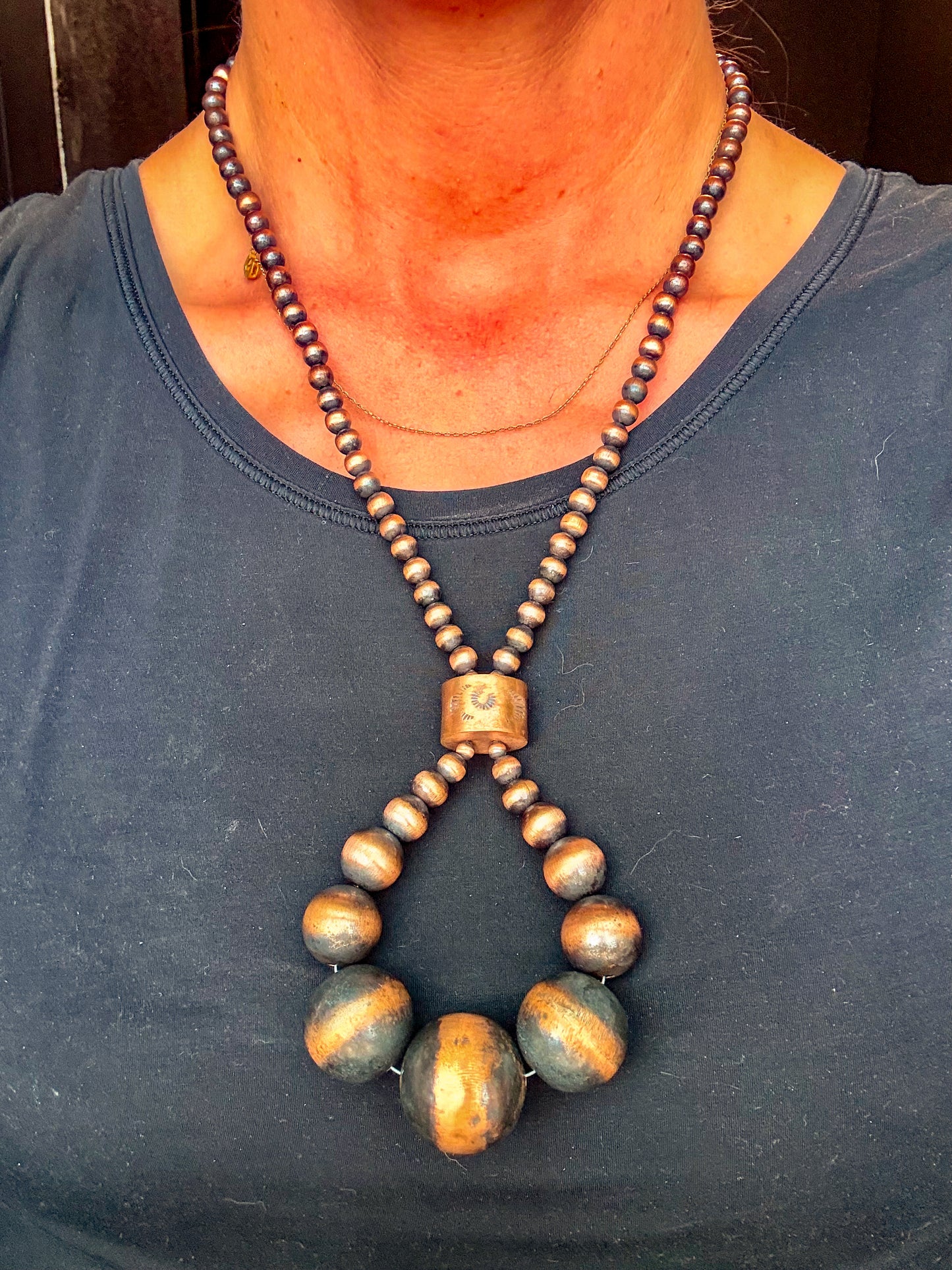 Copper Western Pearl Necklace