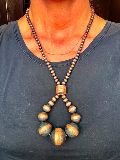 Copper Western Pearl Necklace