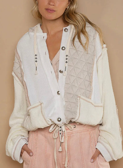 Pol: Ivory Contrast Jacket