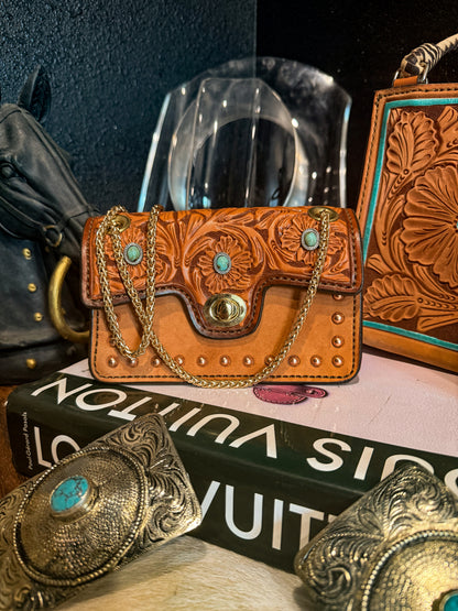 Western Tooled Leather Stadium bag ￼
