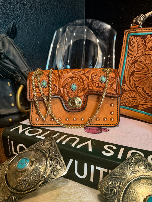 Western Tooled Leather Stadium bag ￼