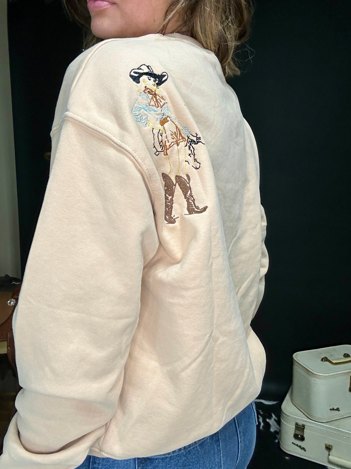 Embroidered Western Sweatshirt