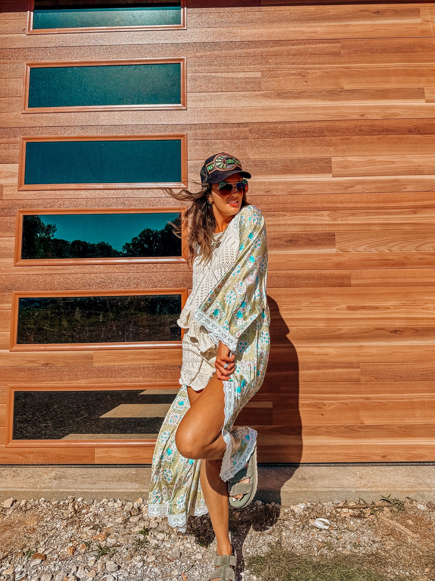 Patchwork Matcha Lace Kimono