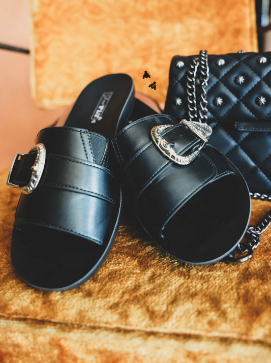 SLICK SANDAL SLIDES