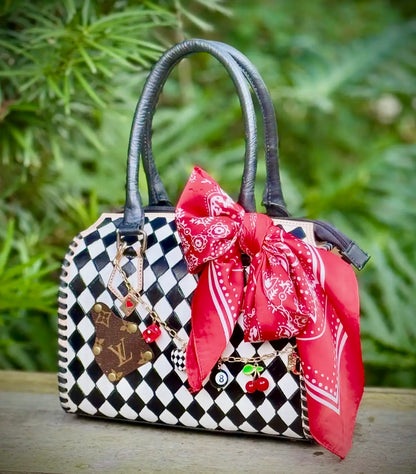 Boujee Checkered Speedy Tote