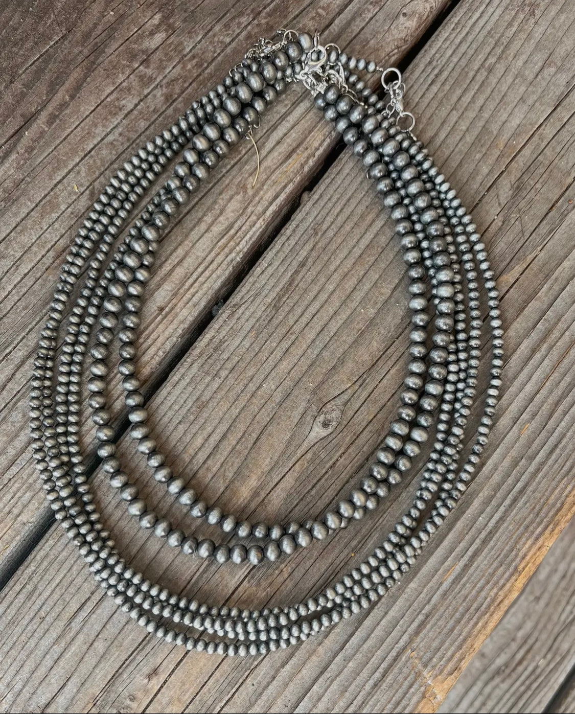 Silver Navajo Pearl Necklace