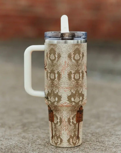 Western Snake Print Tumbler