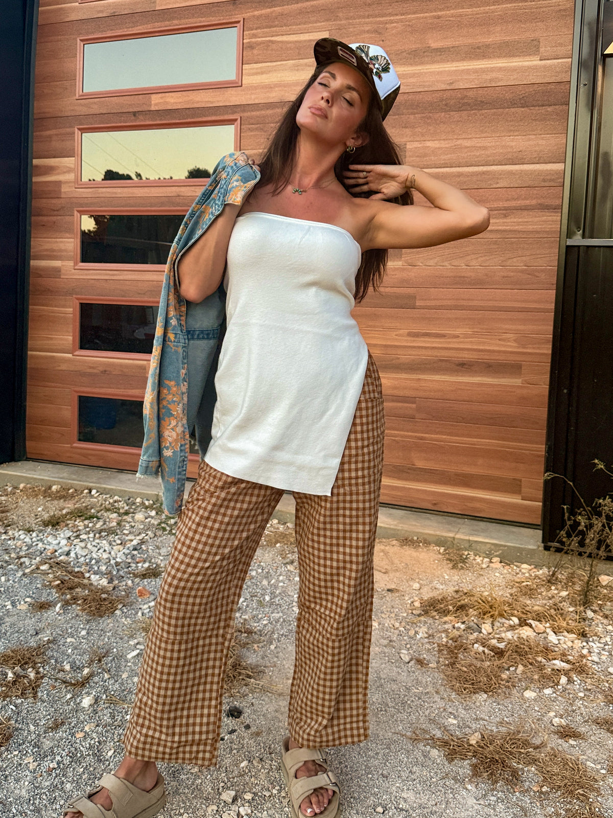 White Knit Tube Top