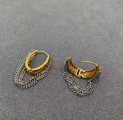 Multi-Layer Chain Fringe18K
Golden Huggie Earrings