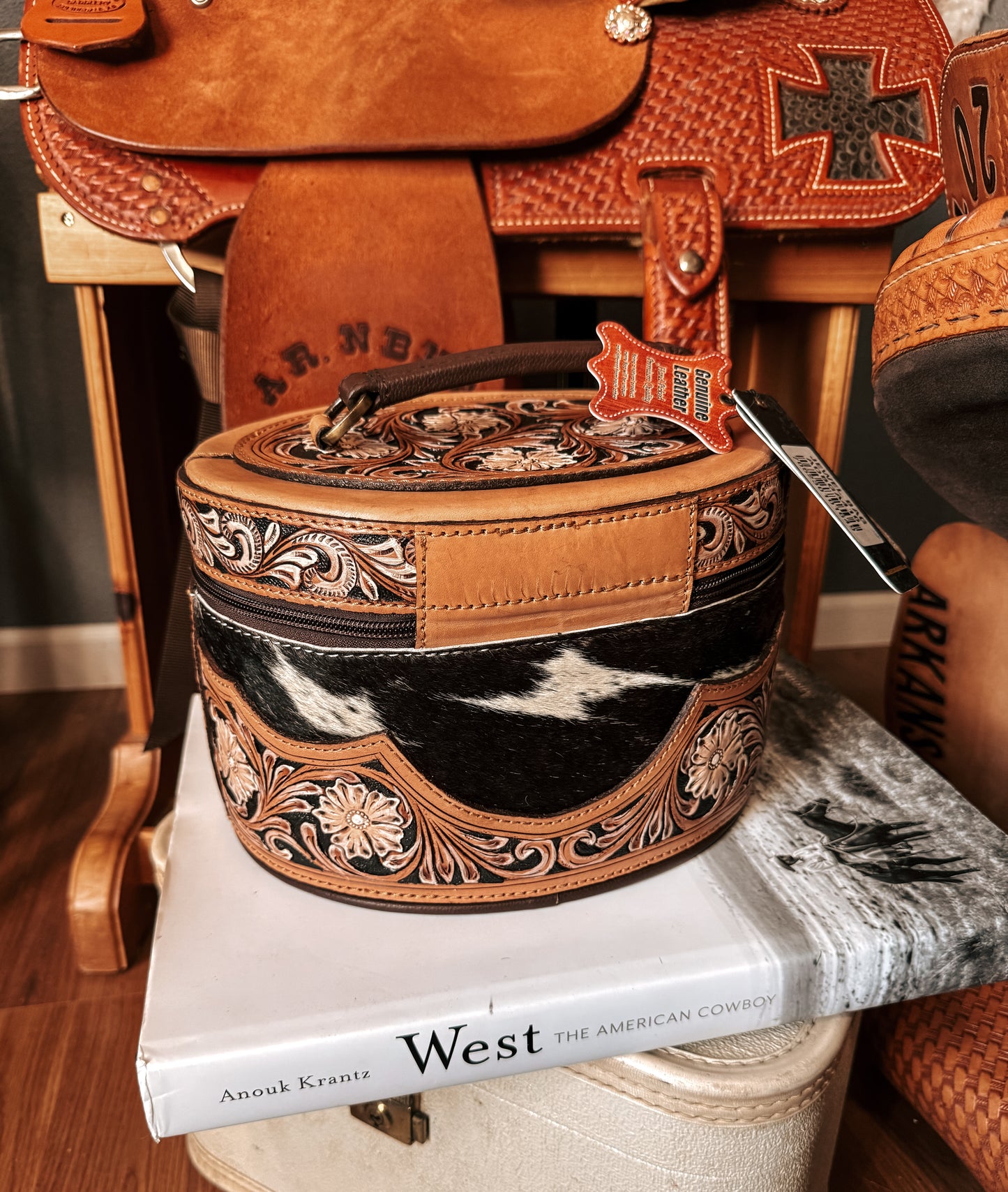 Cowhide Tooled Leather Case