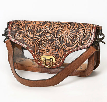 Tooled Leather Stadium Bag