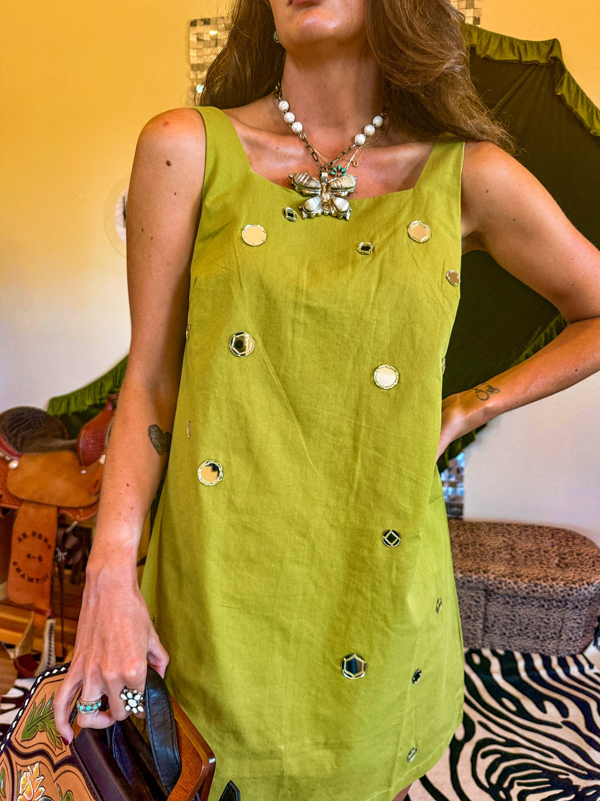 Lucky Charm Mirror Mini Dress