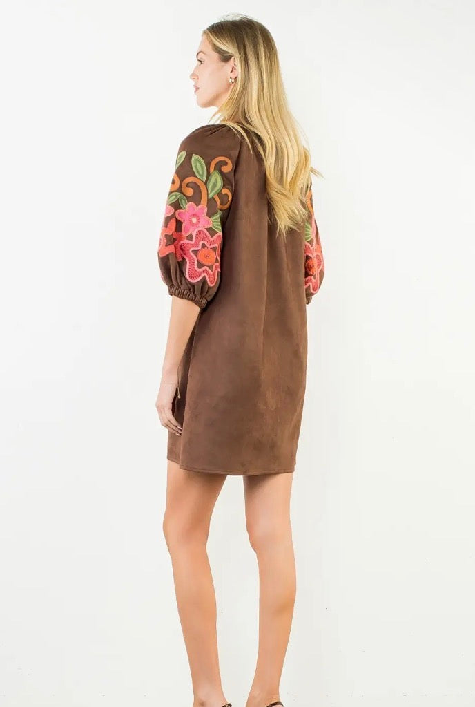 Suede Ramblin’ Rose Dress