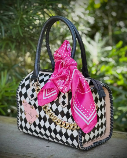 Boujee Checkered Speedy Tote
