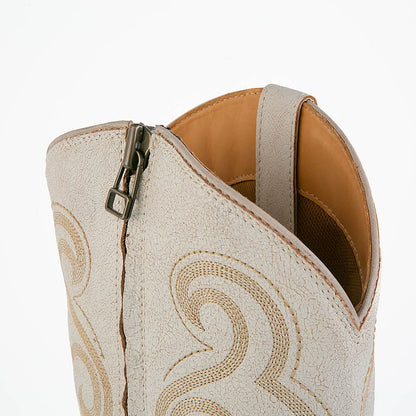 White Leather Cowgirl Boots