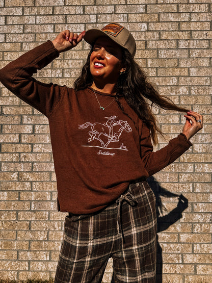 Expresso Saddle Up Sweater