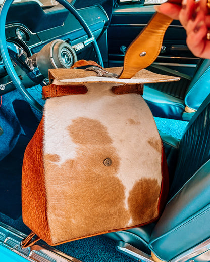 Cowhide Concho Backpack