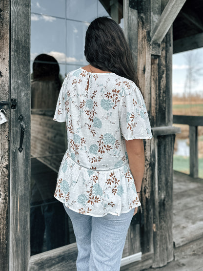 Milkweed Peplum Top