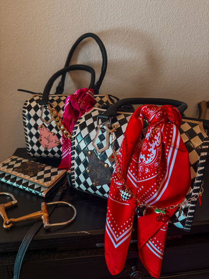 Boujee Checkered Speedy Tote