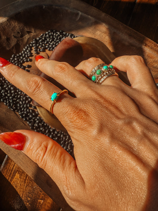 Raleigh Gold Turquoise Ring