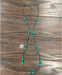 Long 4mm Navajo Pearl Necklace