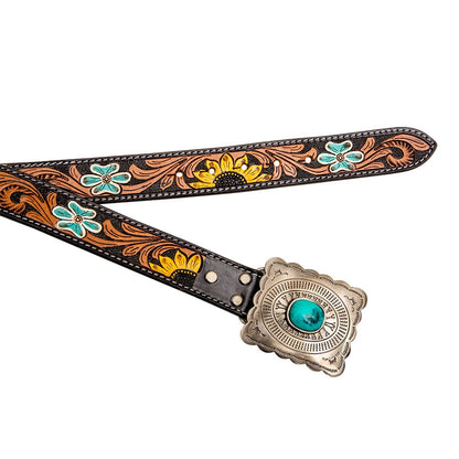 KLEPTO HAND-TOOLED CONCHO BELT