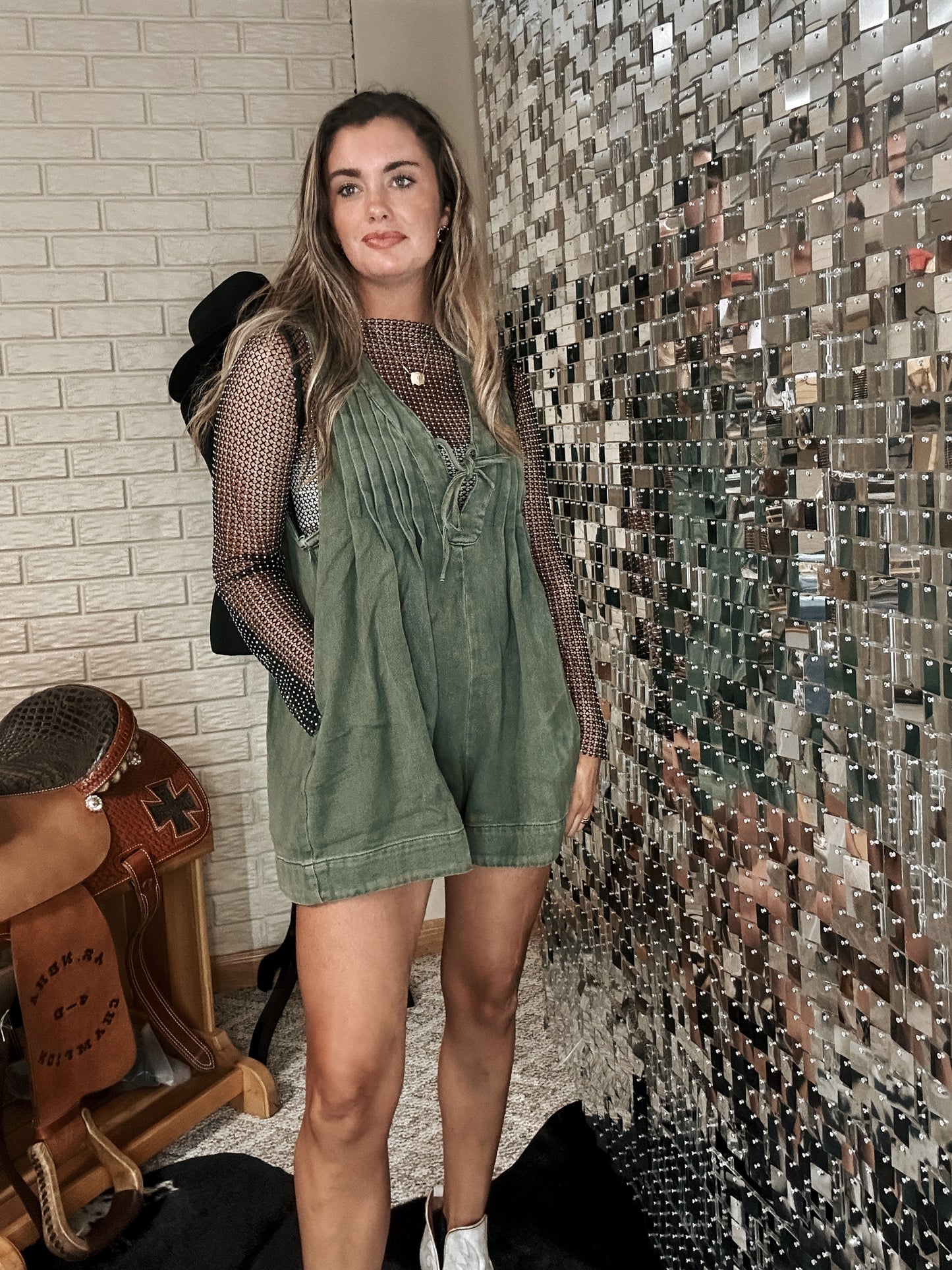 Viral Romper (Olive)