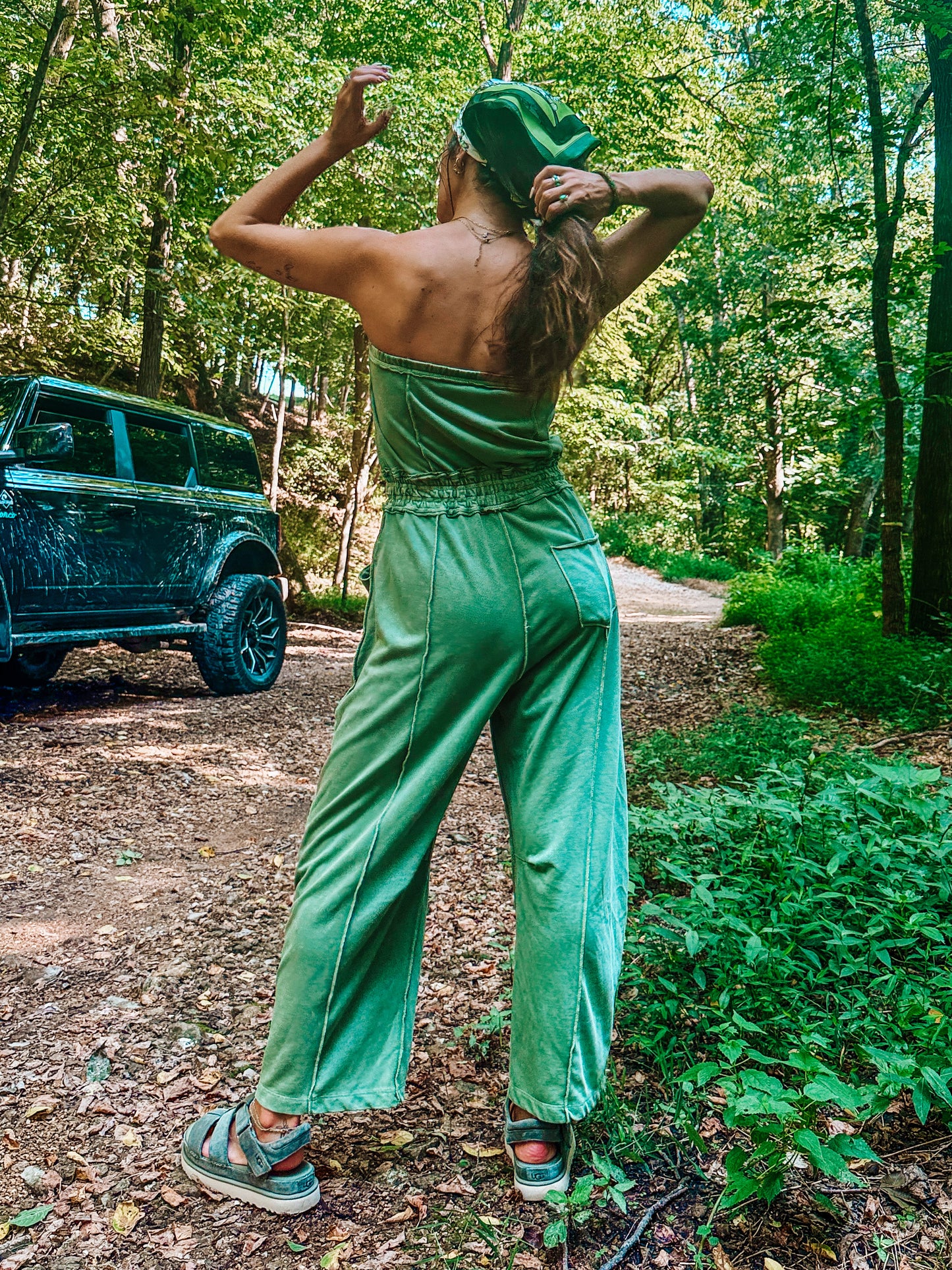 Matcha Barrel Leg Jumpsuit