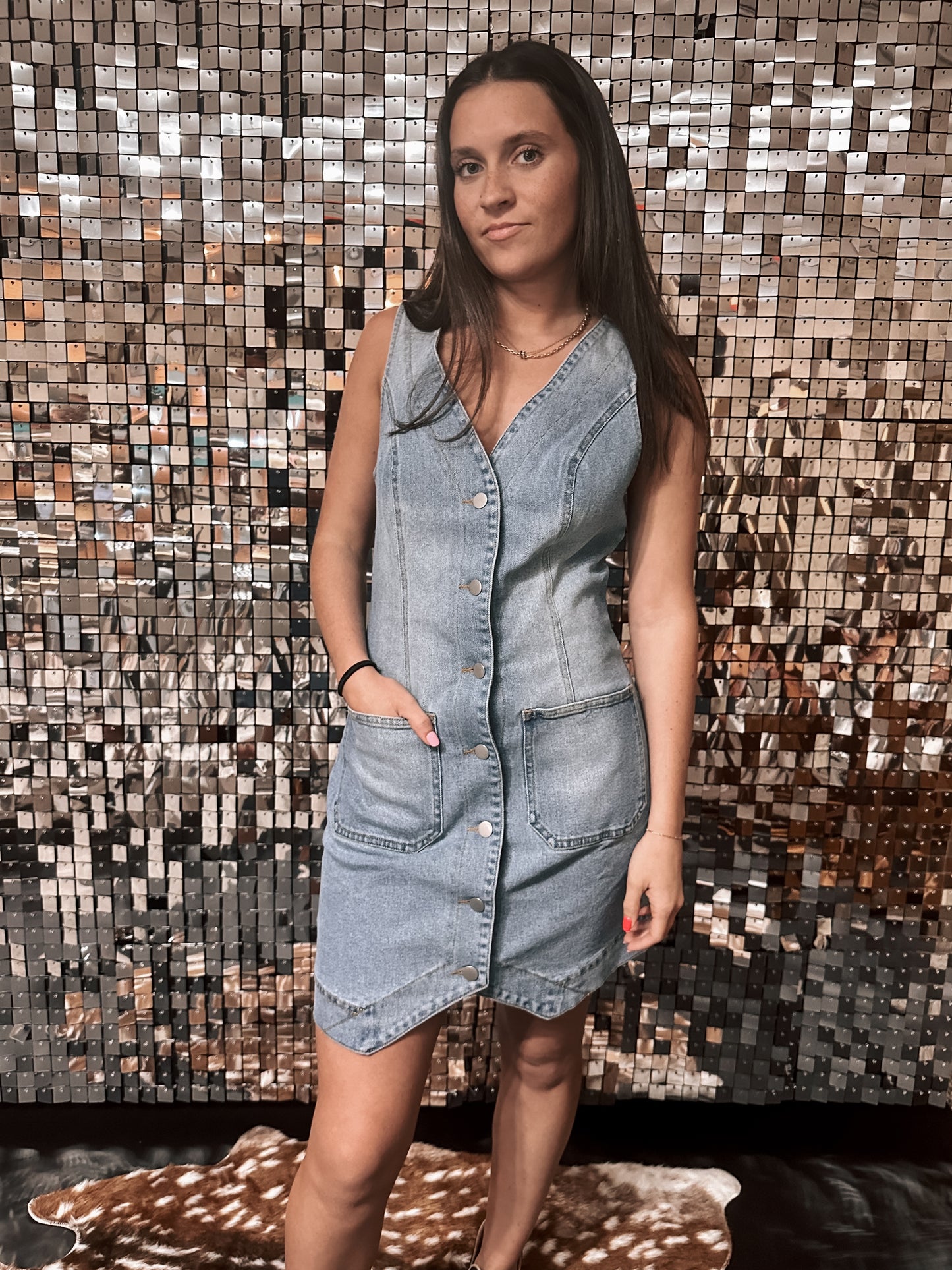 Denim Button Up Dress