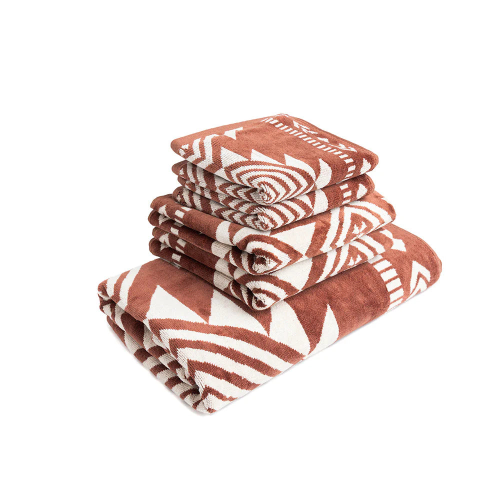 Rust Aztec Mesa Towel