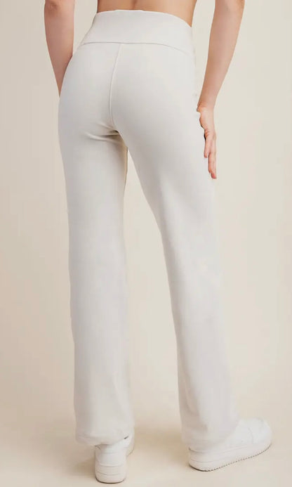 Rib Brushed Flare Pants (4 colors)