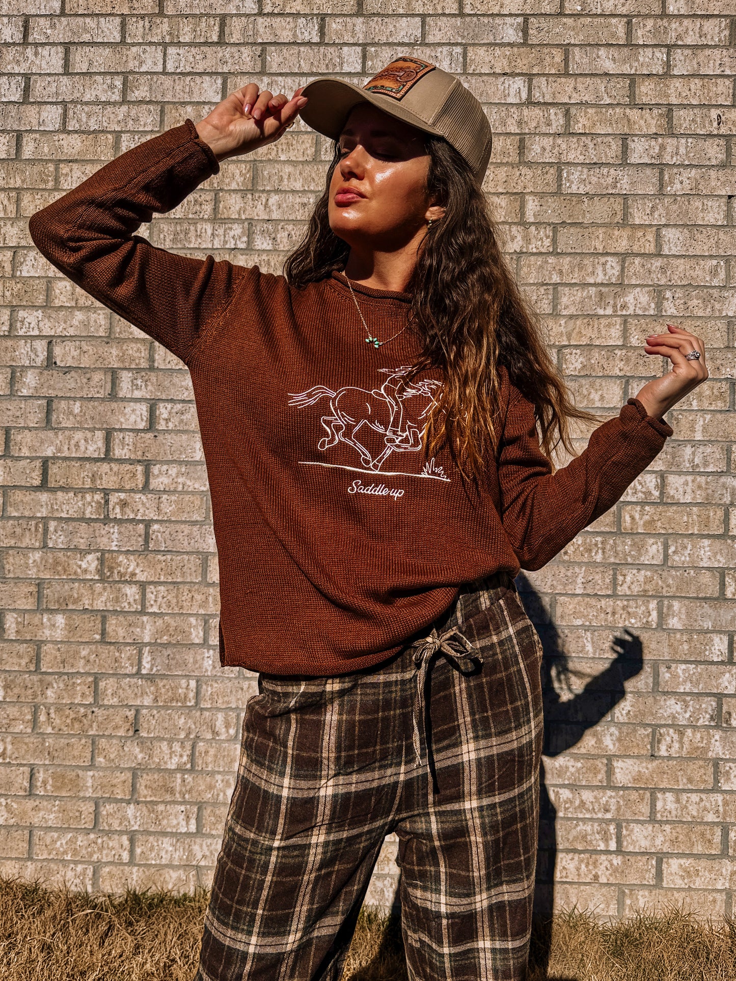 Expresso Saddle Up Sweater