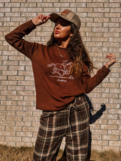 Expresso Saddle Up Sweater