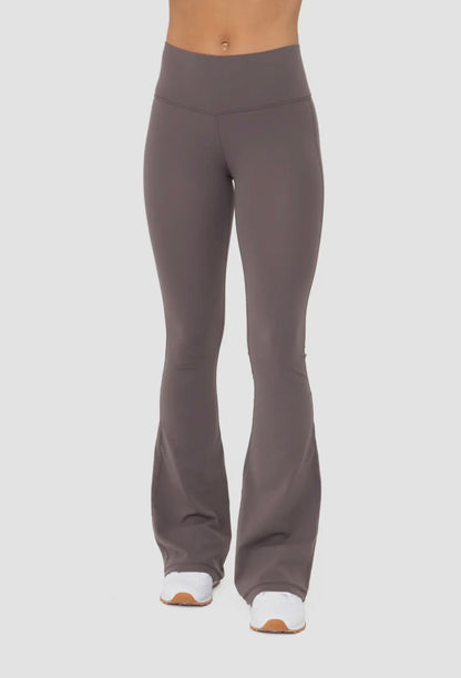 Mocha Fleece lined Flare leggings ￼