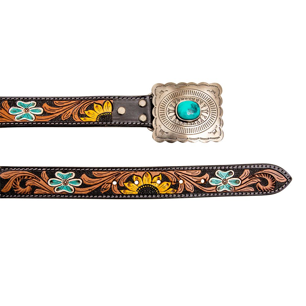 KLEPTO HAND-TOOLED CONCHO BELT