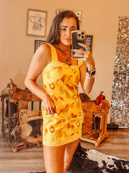 Honey Butter Horse Print Dress