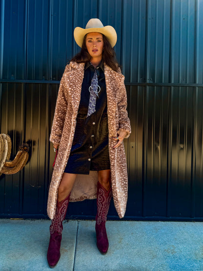 The High Roller Deer Print Coat