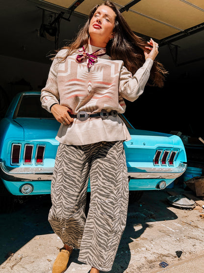 Zebra Barrel Jeans