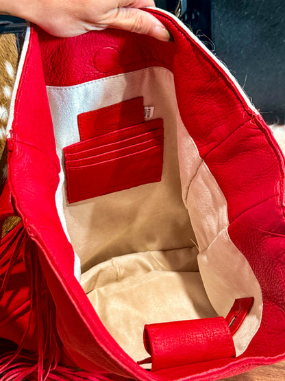 Red Axis Deer Leather Bag