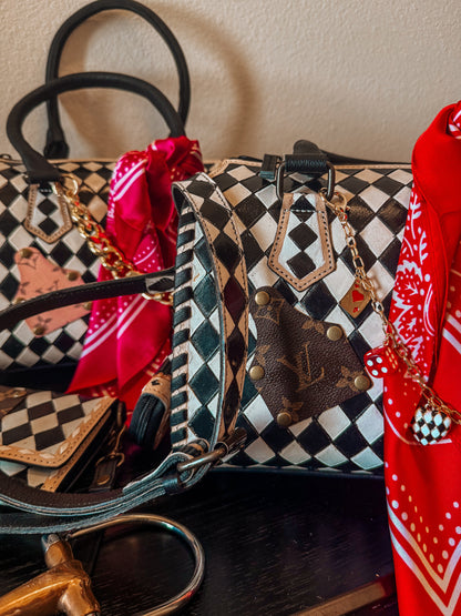 Boujee Checkered Speedy Tote