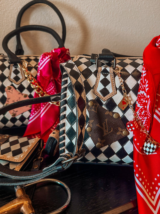 Boujee Checkered Speedy Tote