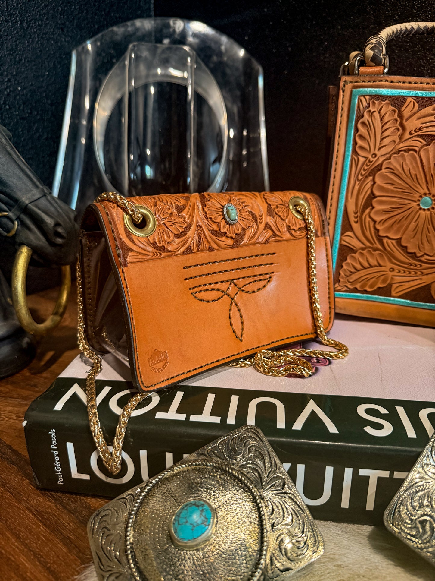 Western Tooled Leather Stadium bag ￼