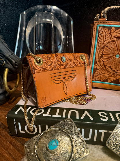 Western Tooled Leather Stadium bag ￼